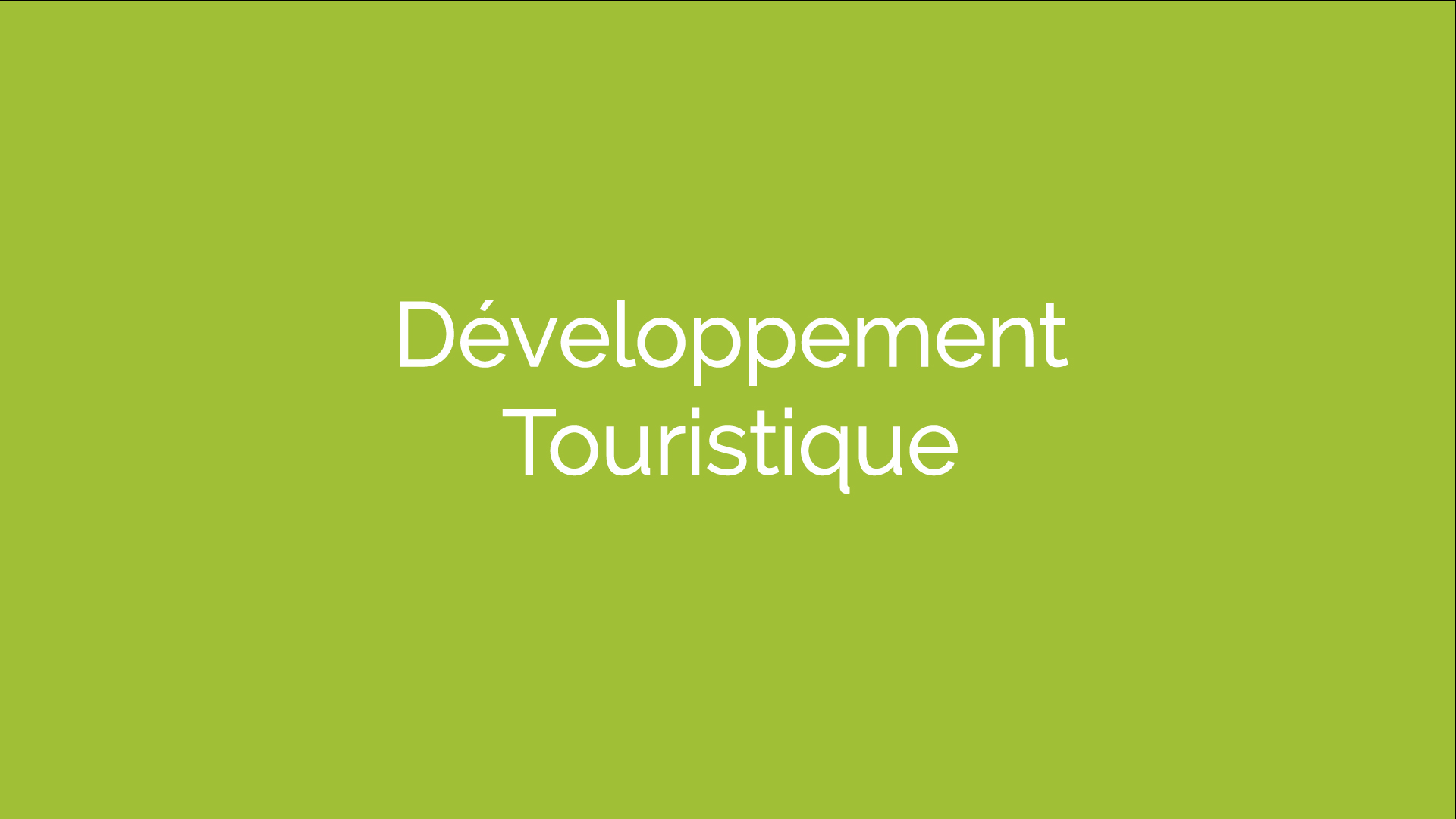 Développement touristique