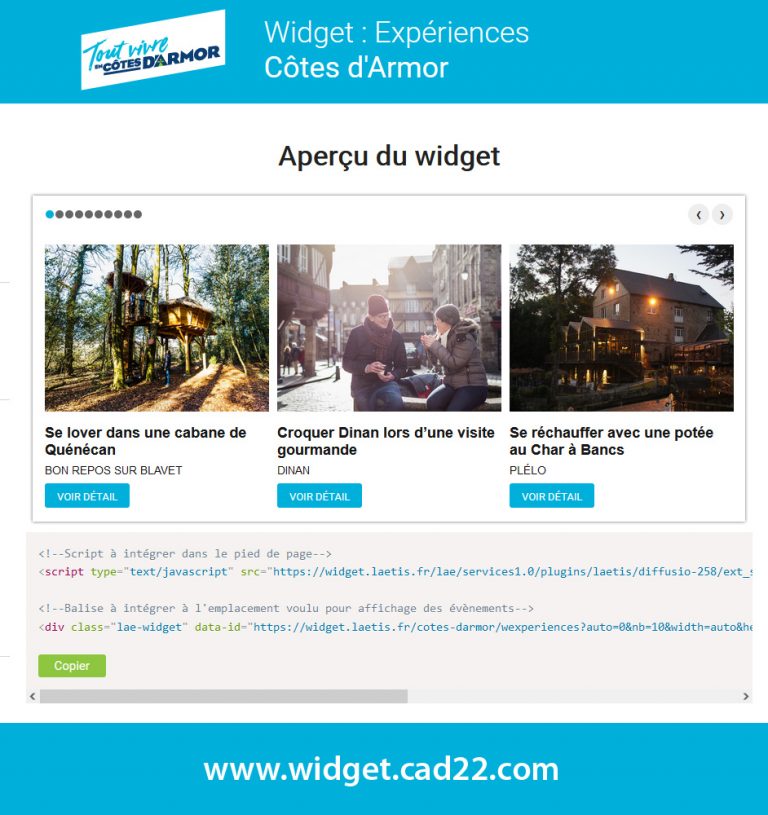 Widget Tourisme Côtes d'Armor