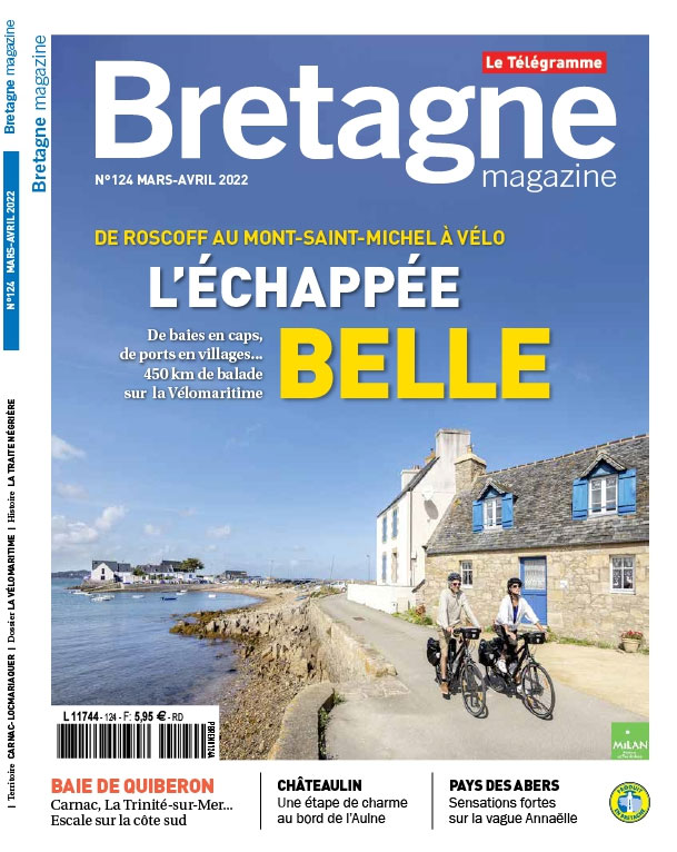 Dossier spécial Vélomaritime dans le Bretagne Magazine de mars-avril 2022