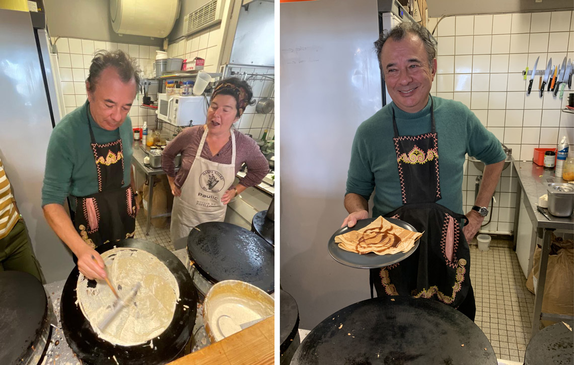 « atelier crêpe » à la Crêperie du Port de Saint-Quay-Portrieux