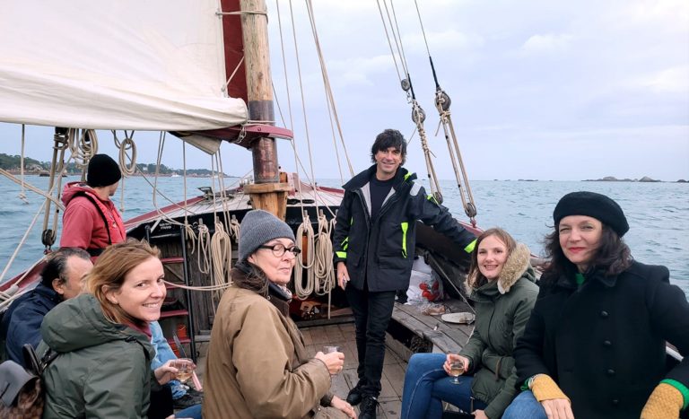 apéro-croisière à bord du Enez Koalen de Voiles et Traditions