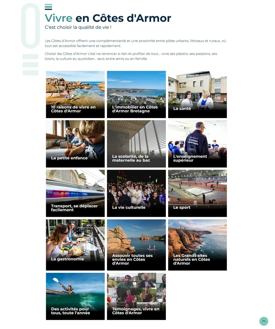 Page vivre site toutvivre.cotesdarmor.com